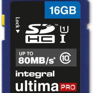 16GB SDHC CL10 UHS 1 U1 80 MB/S INTEGRAL