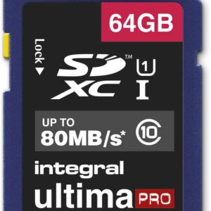 64GB SDXC CL10 80 MB/S INTEGRAL