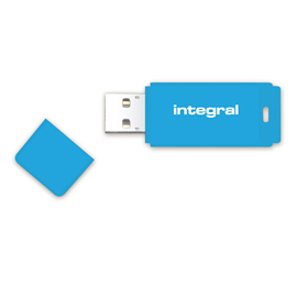 128GB USB2.0 DRIVE NEON BLUE INTEGRAL
