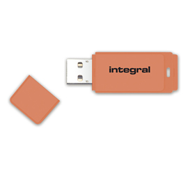 128GB USB2.0 DRIVE NEON ORNG INTEGRAL