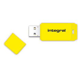 16GB USB2.0 DRIVE NEON YELLOW INTEGRAL