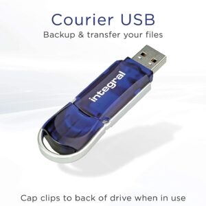 32GB USB2.0 DRIVE COURIER BLUE INTEGRAL