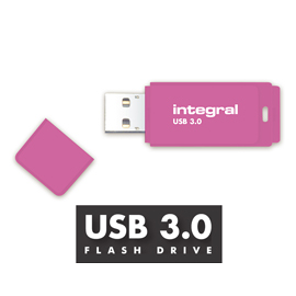 16GB USB3.0 DRIVE NEON PINK UP TO R-80 W