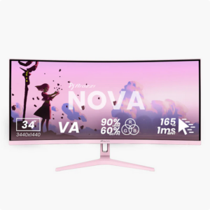 Arozzi Nova 34" VA, 165Hz - Pink