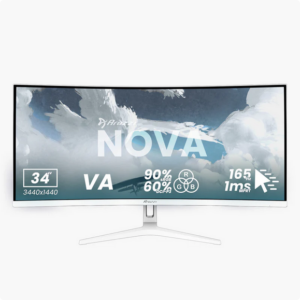 Arozzi Nova 34" VA, 165Hz - White