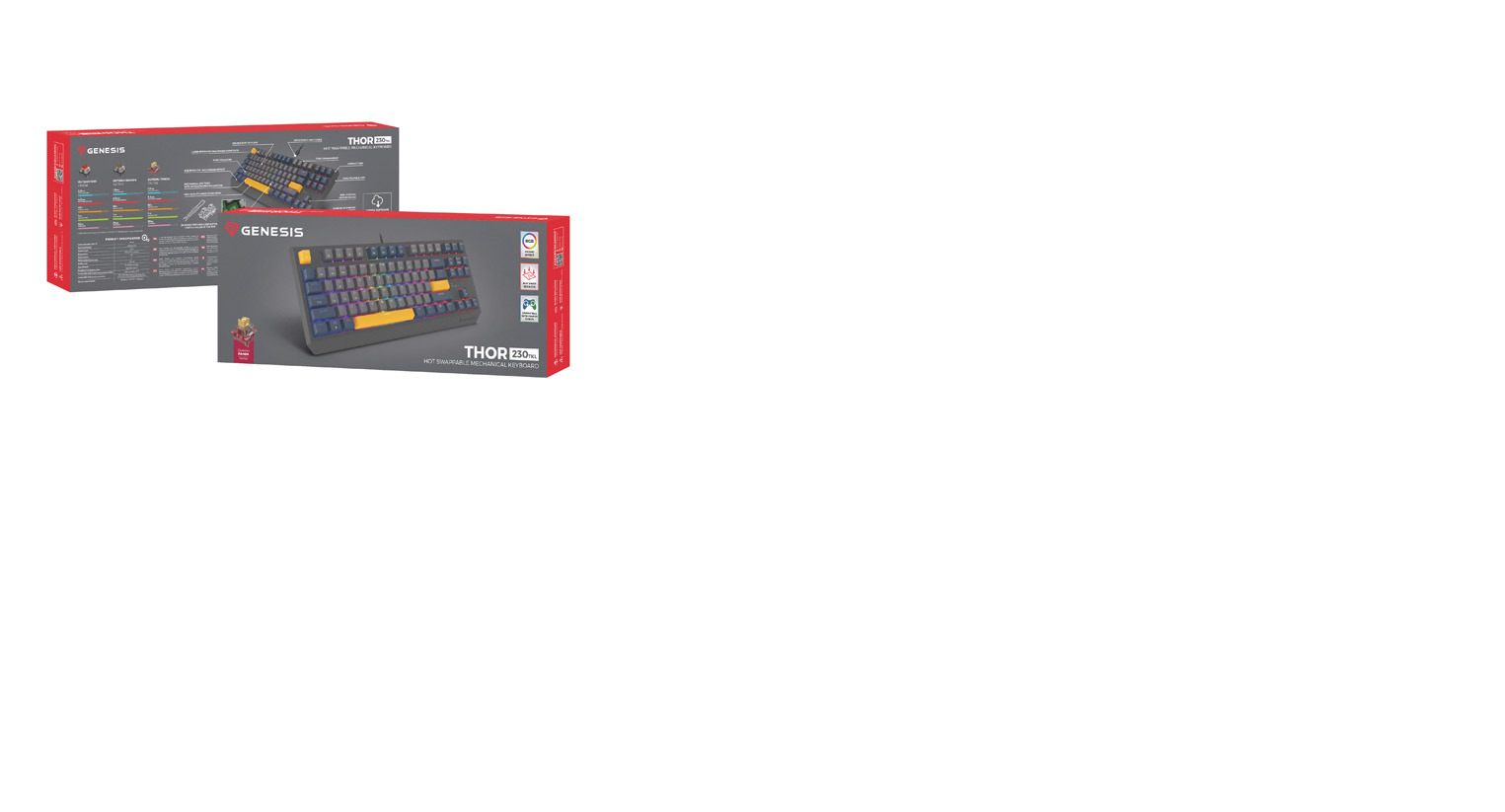 GAMING KEYBOARD GENESIS THOR 230 TKL NAV - Afbeelding 2