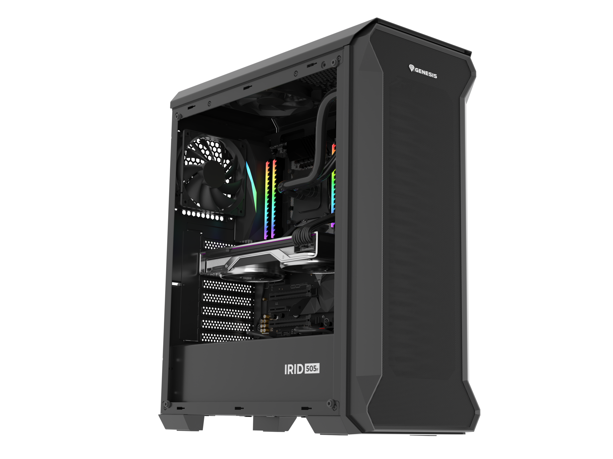 PC CASE GENESIS IRID 505F MIDI TOWER WIN
