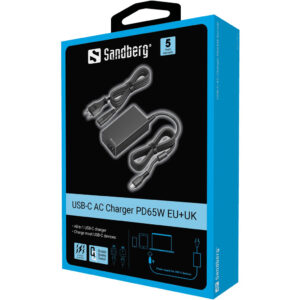 Sandberg USB-C AC Charger PD65W EU+UK