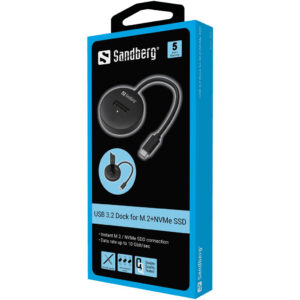 Sandberg USB 3.2 Dock for M.2+NVMe SSD