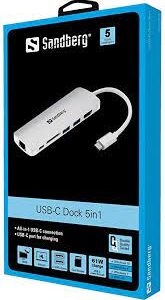 Sandberg USB-C Dock HDMI+LAN+SD+USB100W