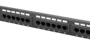 PATCH PANEL 24 PORT 1U 19" CAT.5E UTP BL