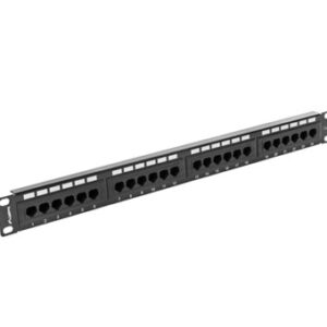 PATCH PANEL 24 PORT 1U 19" CAT.6 UTP BLA