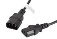 IEC 320 C13->C14 CABLE 1.8M BLACK LANBER