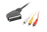 RCA(M) X3->EURO(M) CABLE 1.8M LANBERG
