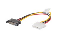 MOLEX(F)->SATA(M) CABLE 15CM LANBERG