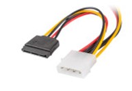 MOLEX(M)->2X SATA(F) CABLE 15CM LANBERG