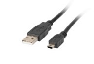 USB MINI(M)->USB-A(M) 2.0 CABLE 0.3M BLA
