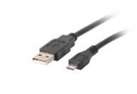 USB MICRO(M)->USB-A(M) 2.0 CABLE 0.3M BL