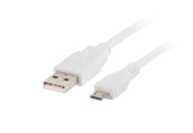 USB MICRO(M)->USB-A(M) 2.0 CABLE 1.8M WH