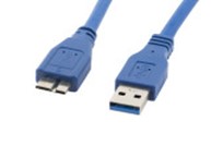 USB MICRO(M)->USB-A(M) 3.0 CABLE 0.5M BL