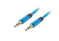 MINIJACK 3.5MM M/M 3 PIN CABLE 1M BLUE P
