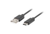 USB-C(M)->USB-A(M) 2.0 CABLE 0.5M BLACK