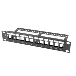 PATCH PANEL BLANK 12 PORT 1U WITH ORGANI