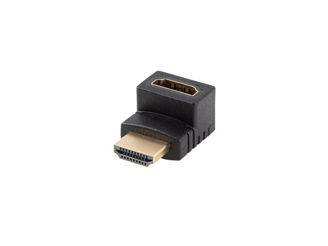 HDMI(M)->HDMI(F) ADAPTER 4K ANGLED UP BL - Afbeelding 2