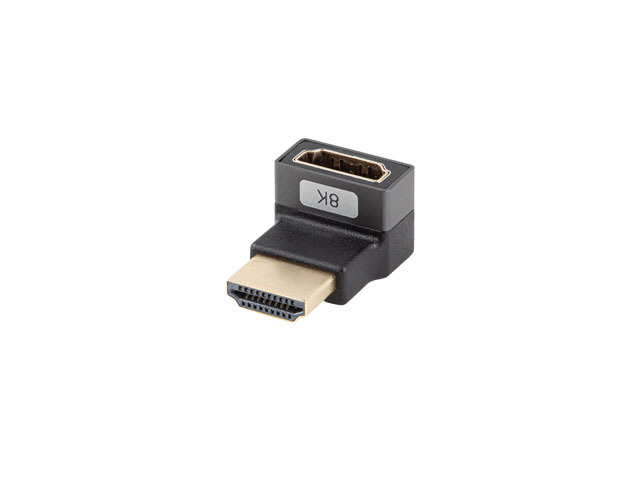 HDMI(M)->HDMI(F) ADAPTER 8K ANGLED UP AL - Afbeelding 2