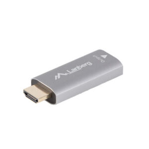 HDMI(M)->DISPLAYPORT(F) ADAPTER 4K SILVE