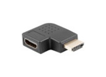 HDMI(M)->HDMI(F) ADAPTER ANGLED RIGHT BL