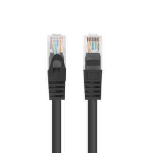 PATCHCORD CAT.5E UTP 0.25M BLACK FLUKE P