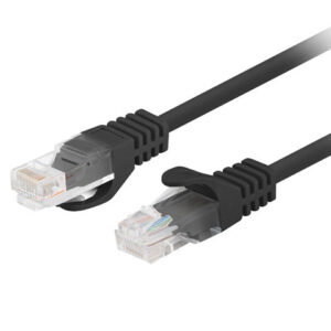 PATCHCORD CAT.6 UTP 0.25M BLACK FLUKE PA