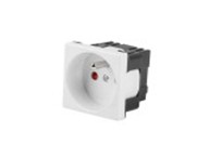 AC WALL SOCKET 230V 45X45 FRENCH WHITE L